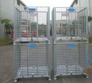 Besar Stackable Steel Wire Mesh Cage W1200 * D1000 * H890mm Galvanized Finishes