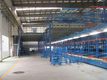 Biru / Lantai Abu-abu Industri Mezzanine Dengan Tingkat Tiga / ganda, 500kg - 1000kg