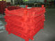 Epoxy Powder Coating Painting Red Wire Mesh Container Bobot Berat 2000lbs Loaded
