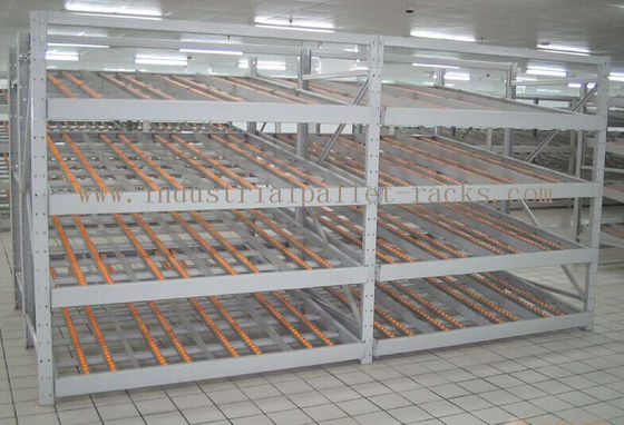 Beli Bagian Rolling Carton Flow Rack 4 Level Beam Light Duty Movable Storage Management pembuatan online