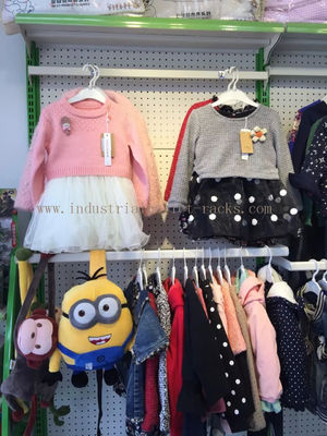 Beli Wall Display Garment Display Racks Logam Warna Putih Untuk Toko Ritel pembuatan online