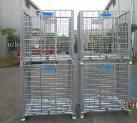 Beli Besar Stackable Steel Wire Mesh Cage W1200 * D1000 * H890mm Galvanized Finishes pembuatan online