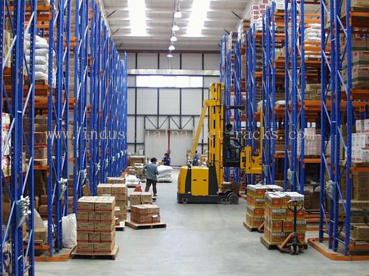 Beli 5 Tingkat Balok Lantai Sangat Sempit Racking 16,5 FT Tinggi Palletised Warehouse System pembuatan online