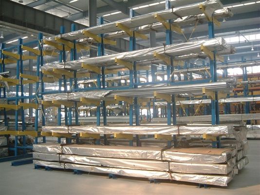 Beli Lapisan serbuk biru tahan lama Cantilever Racking Systems untuk bahan yang panjang pembuatan online