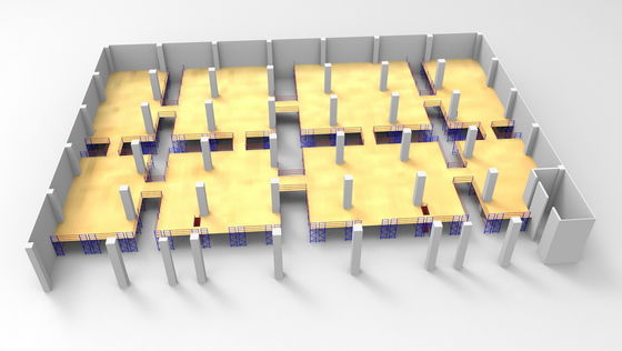 Beli Lantai Mezzanine Lantai Spray Painting Metal Shelving with Open Space pembuatan online