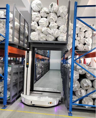 Sistem penyimpanan kain roll yang dapat disesuaikan dengan operasi forklift atau AGV untuk ruang gudang ukuran menengah dan kecil