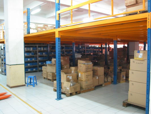 Lantai Berat berat beban Kapasitas Industri Mezzanine dengan Baja / Plywood Lantai